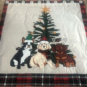 Christmas Dog Shower Curtain